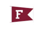 A maroon pennant flag with a white border and a bold white letter 'F' in the center, on a light gray background.